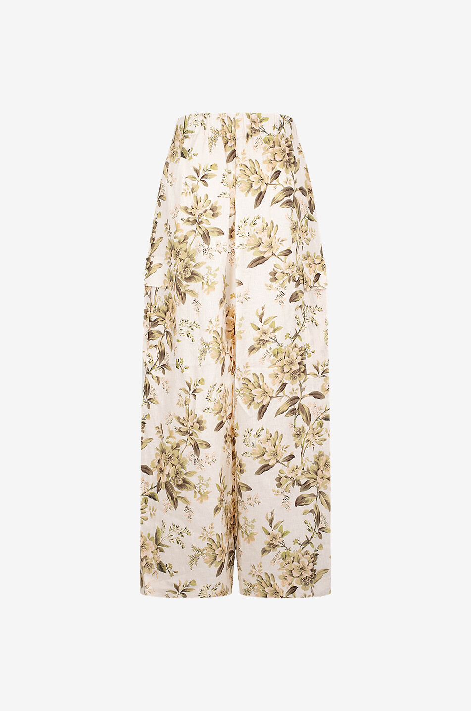 ZIMMERMANN Golden Relaxed Pocket floral linen trousers Women MULTI COLOURED 2
