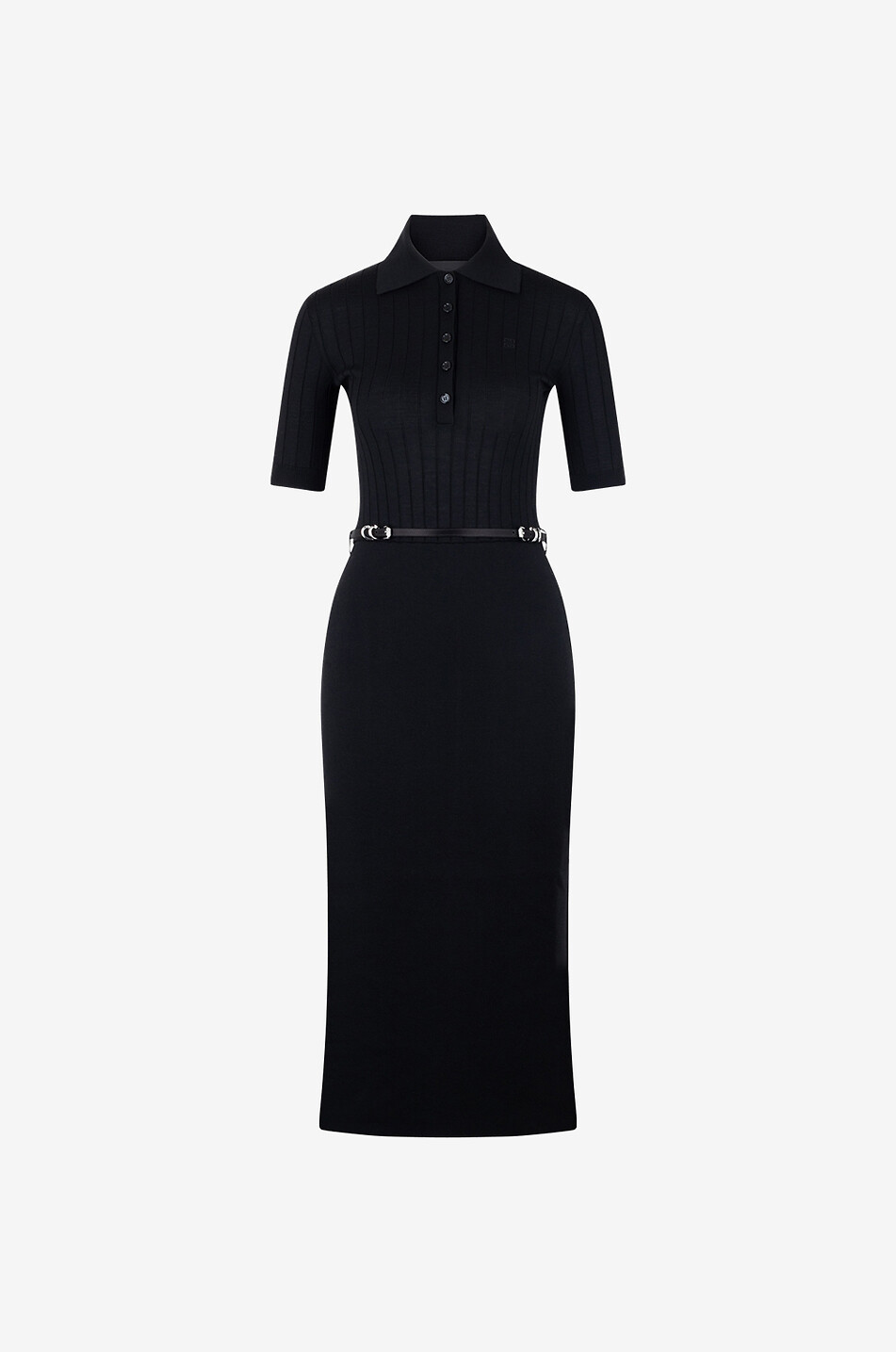 Robe polo moulante en maille de laine Voyou