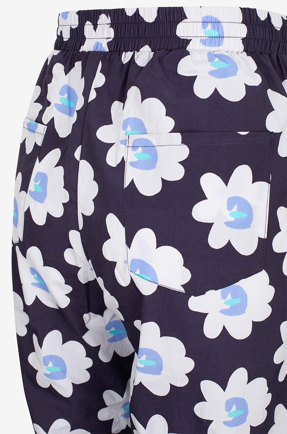 BALOU The Organic Pants printed poplin trousers Women DARK BLUE 3