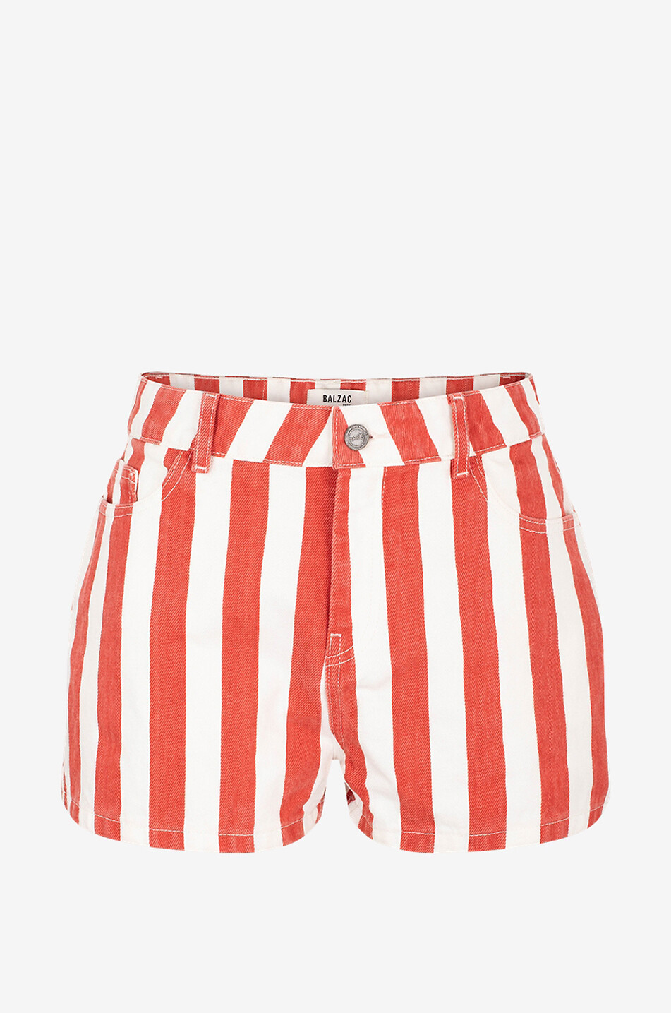 BALZAC PARIS Short en denim Triomphe Femme ROUGE 1