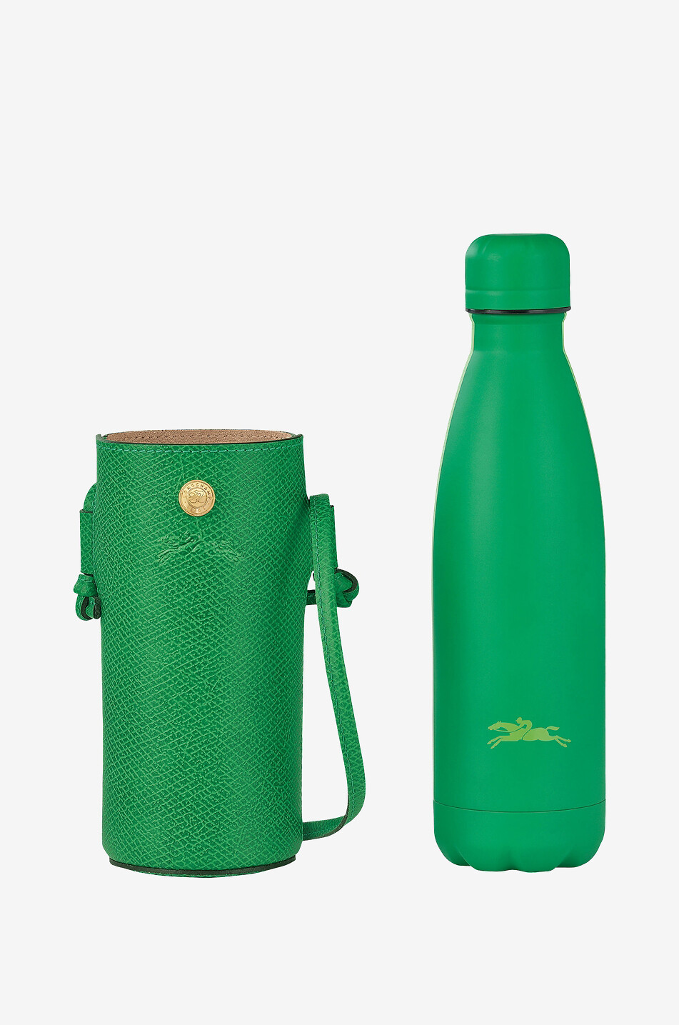 LONGCHAMP Porte-gourde en cuir Épure Femme VERT 4