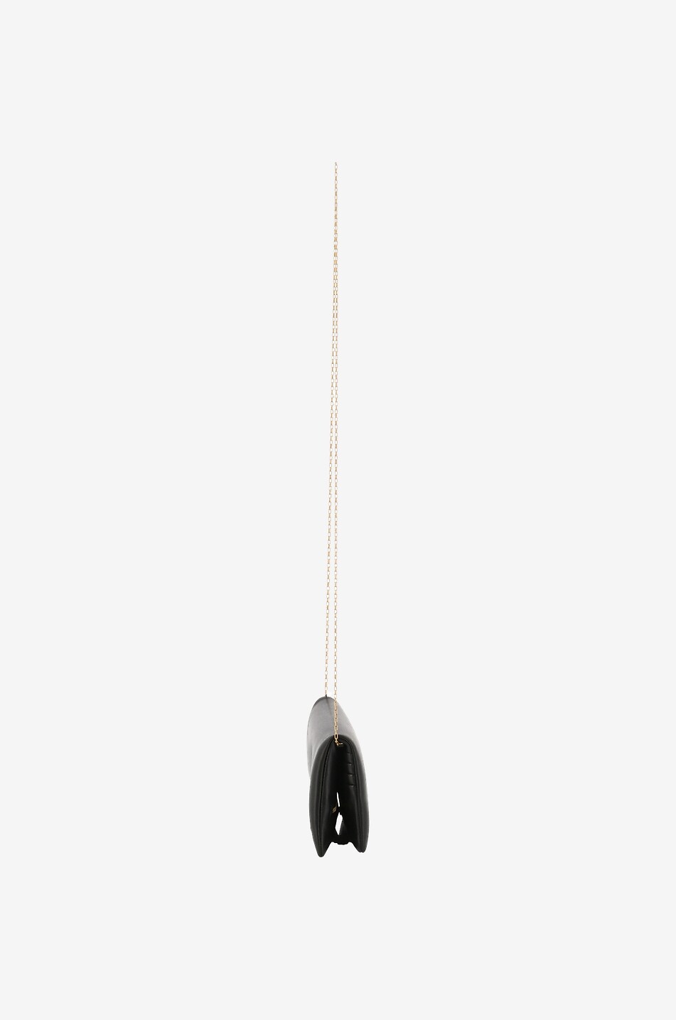 SAINT LAURENT PARIS Portefeuille chaîne en cuir nappa YSL Cassandre Femme NOIR 4