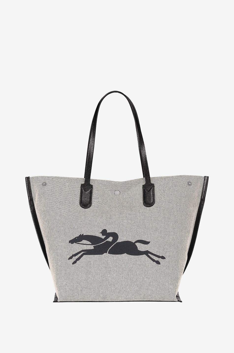 LONGCHAMP Sac cabas en toile et cuir Essential L Femme BLANC 3