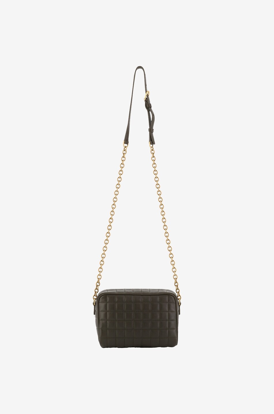 SAINT LAURENT PARIS Cassandre Mini Camera quilted nappa leather shoulder bag Women KHAKI 3