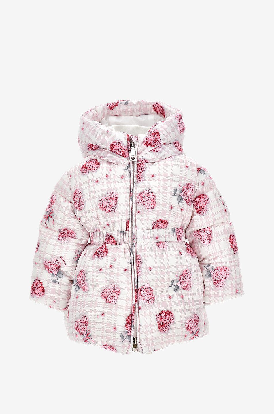 Baby-Kapuzendaunenjacke Flowers Check