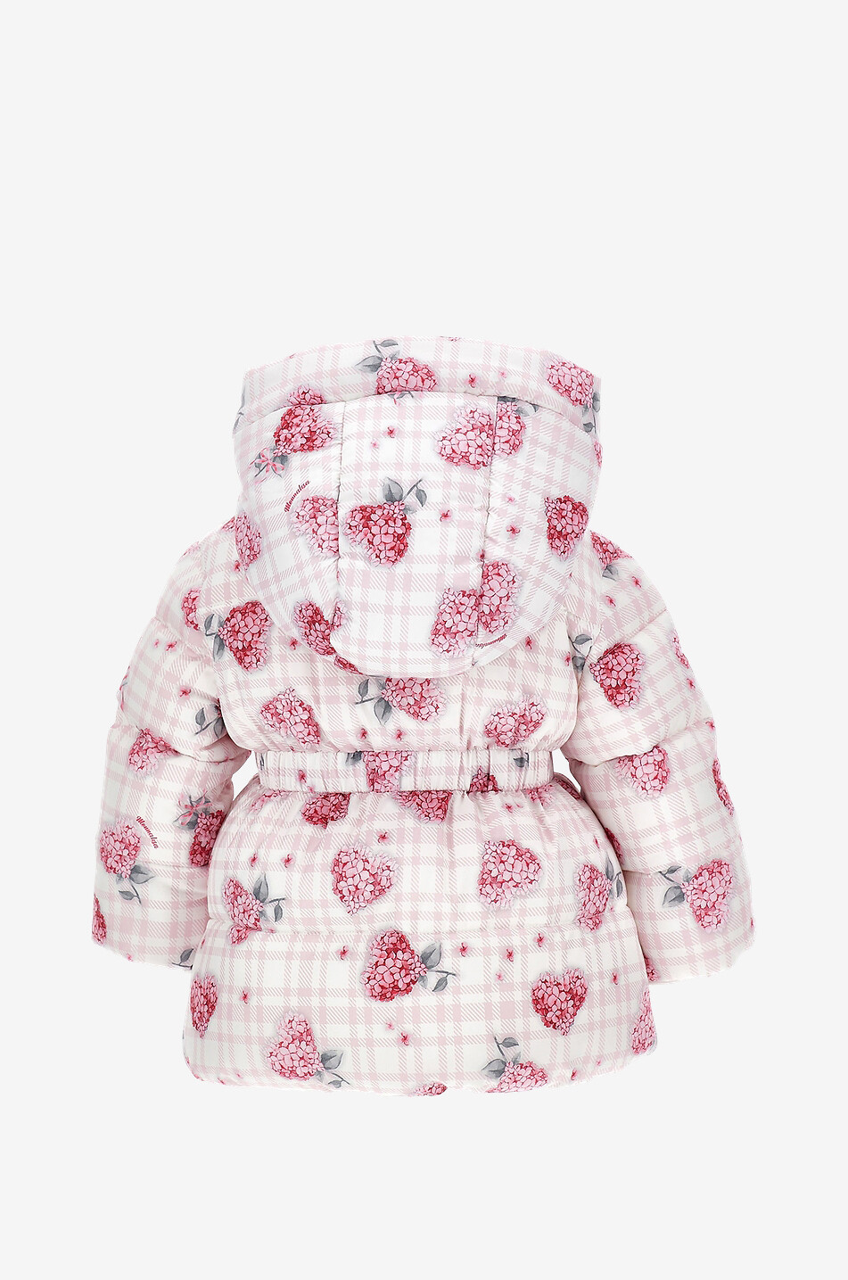 Baby-Kapuzendaunenjacke Flowers Check