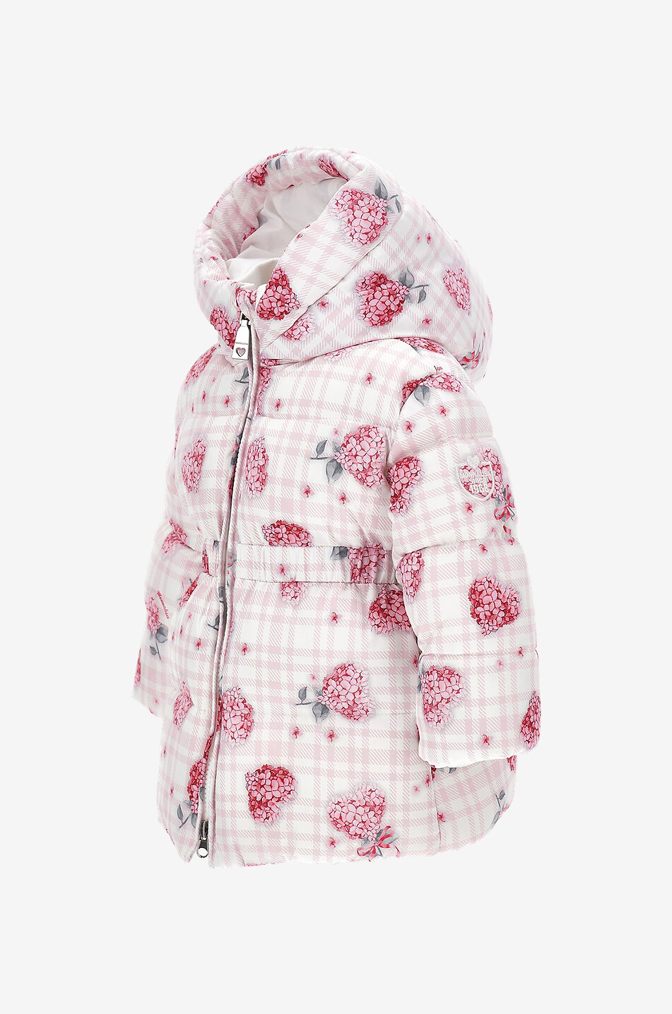 Baby-Kapuzendaunenjacke Flowers Check