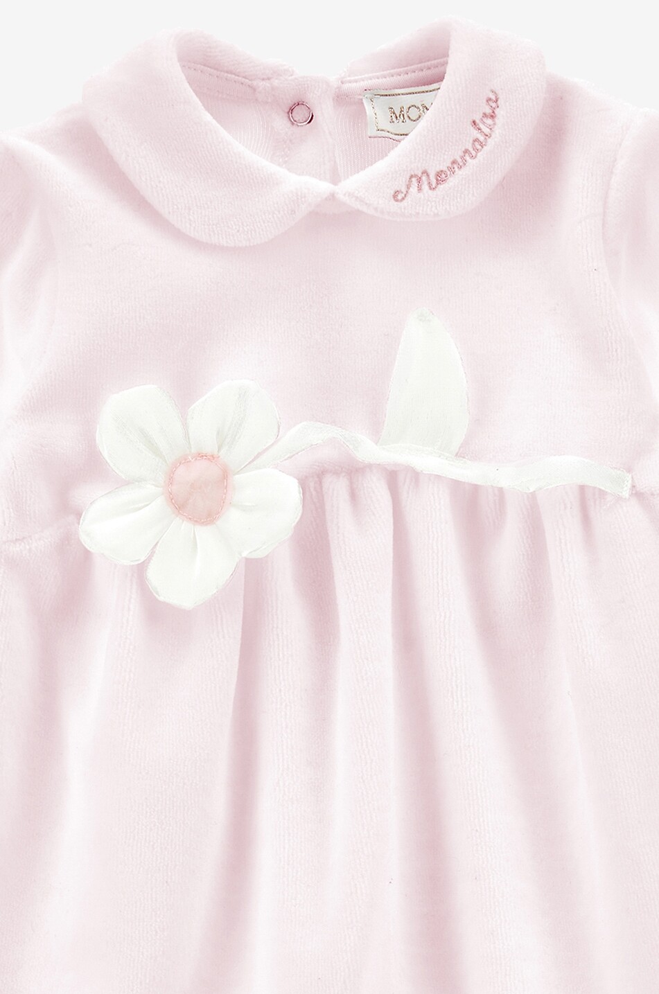 MONNALISA Baby-Samtstrampelanzug Margherita Baby HELLROSA 3