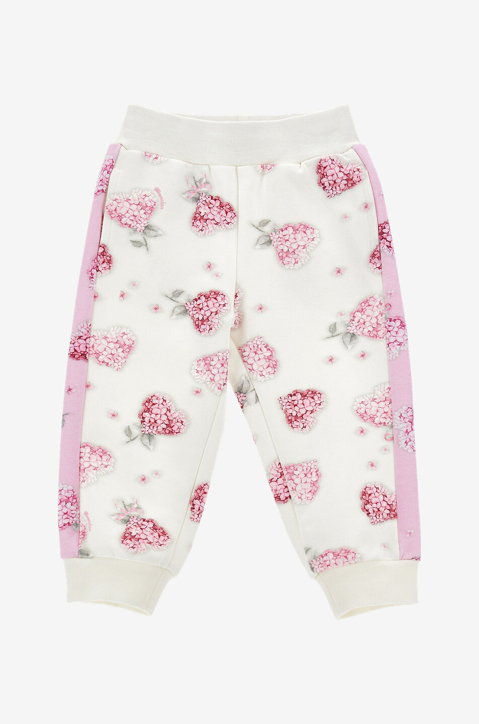 Flower Hearts printed baby jogging trousers