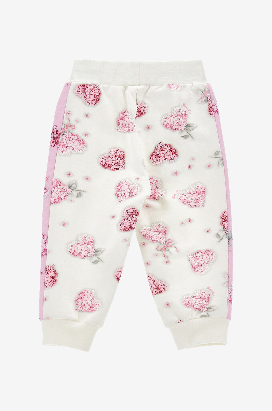 Flower Hearts printed baby jogging trousers