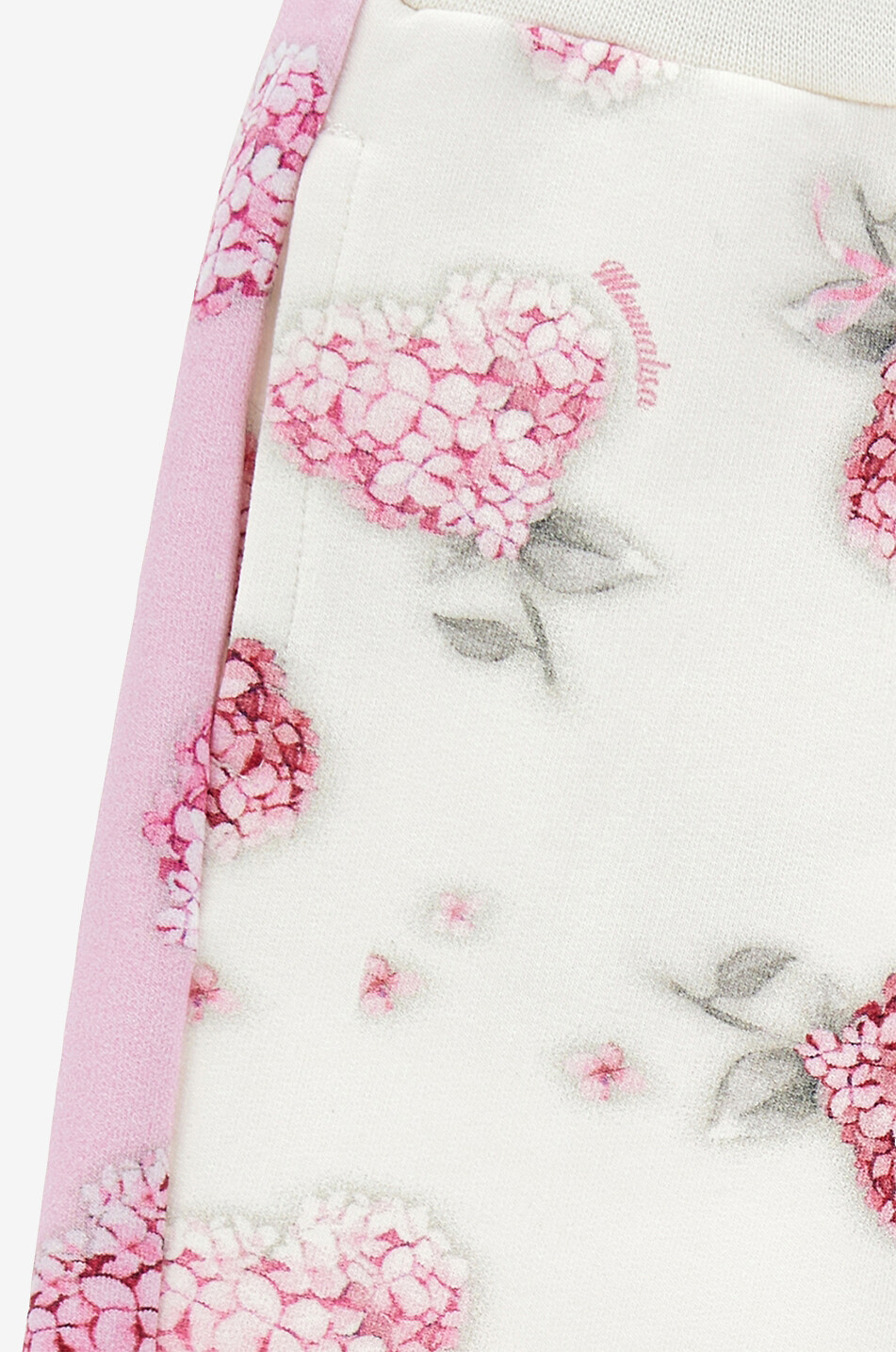 Flower Hearts printed baby jogging trousers