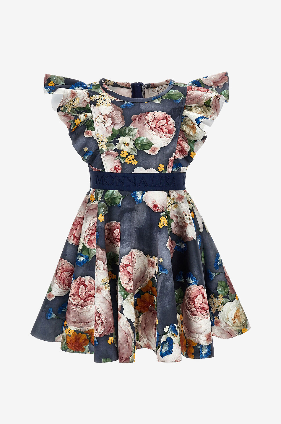 St. Tropez girl's baroque rose print neoprene dress