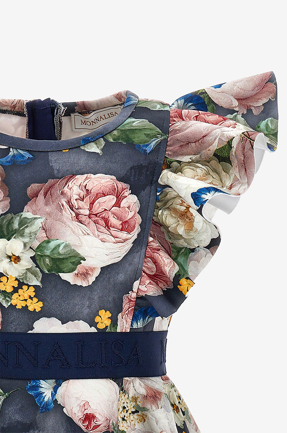 Mädchen-Neoprenkleid mit barockem Rosenprint St. Tropez