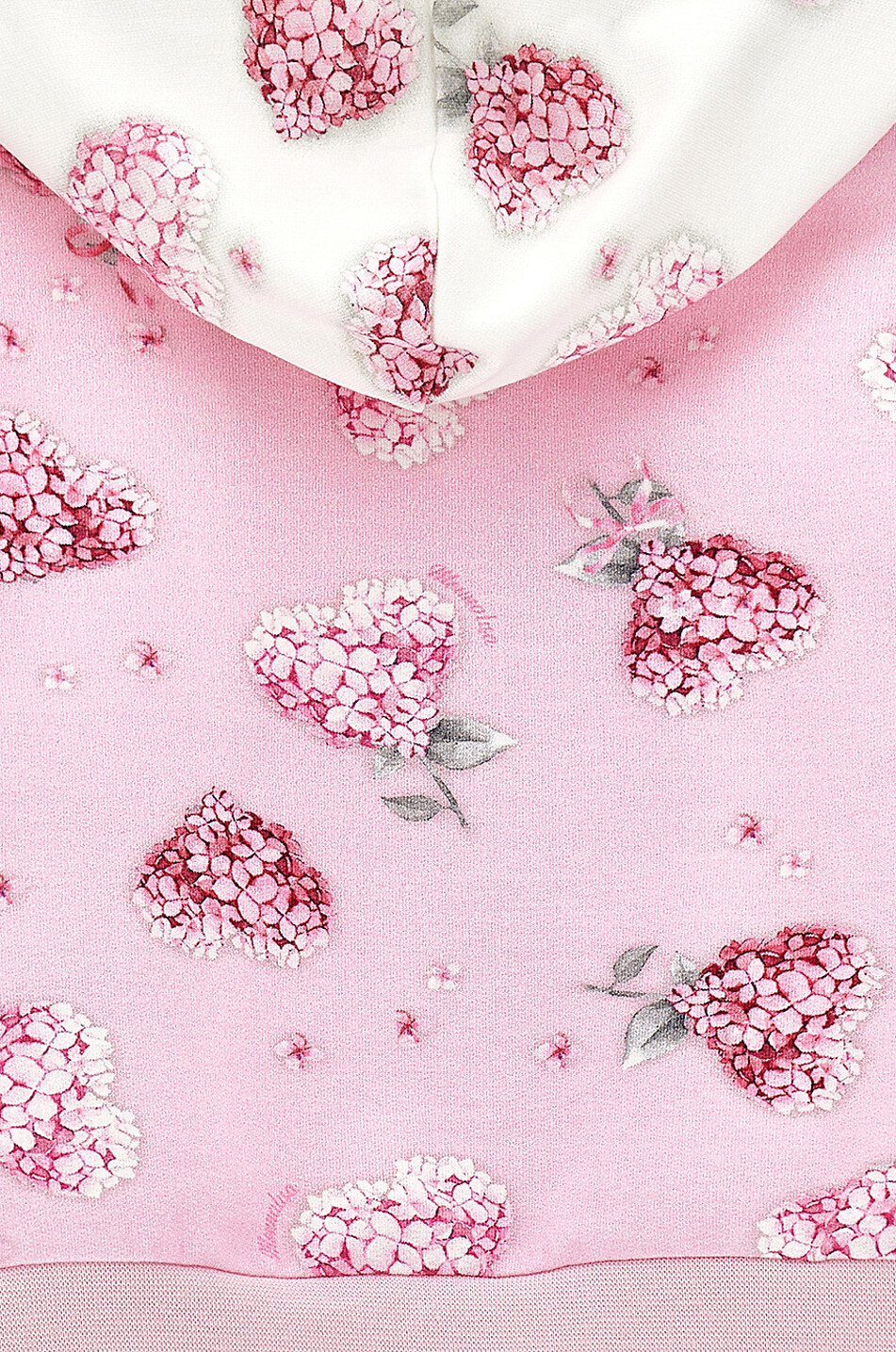 Flower Hearts baby hooded full-zip sweatshirt