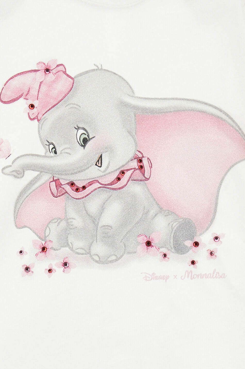 MONNALISA Dumbo long-sleeved baby T-shirt Baby WHITE 3