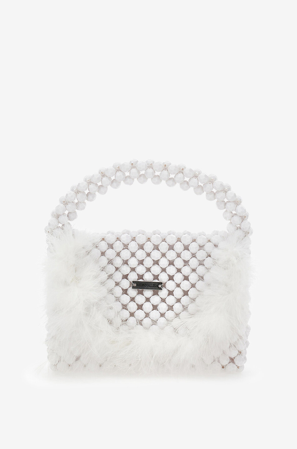 Handtasche aus Perlen und Federn für Mädchen