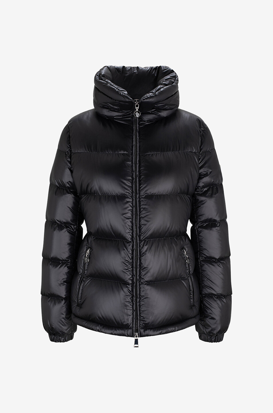 Douro short cinched down jacket with stand-up collar