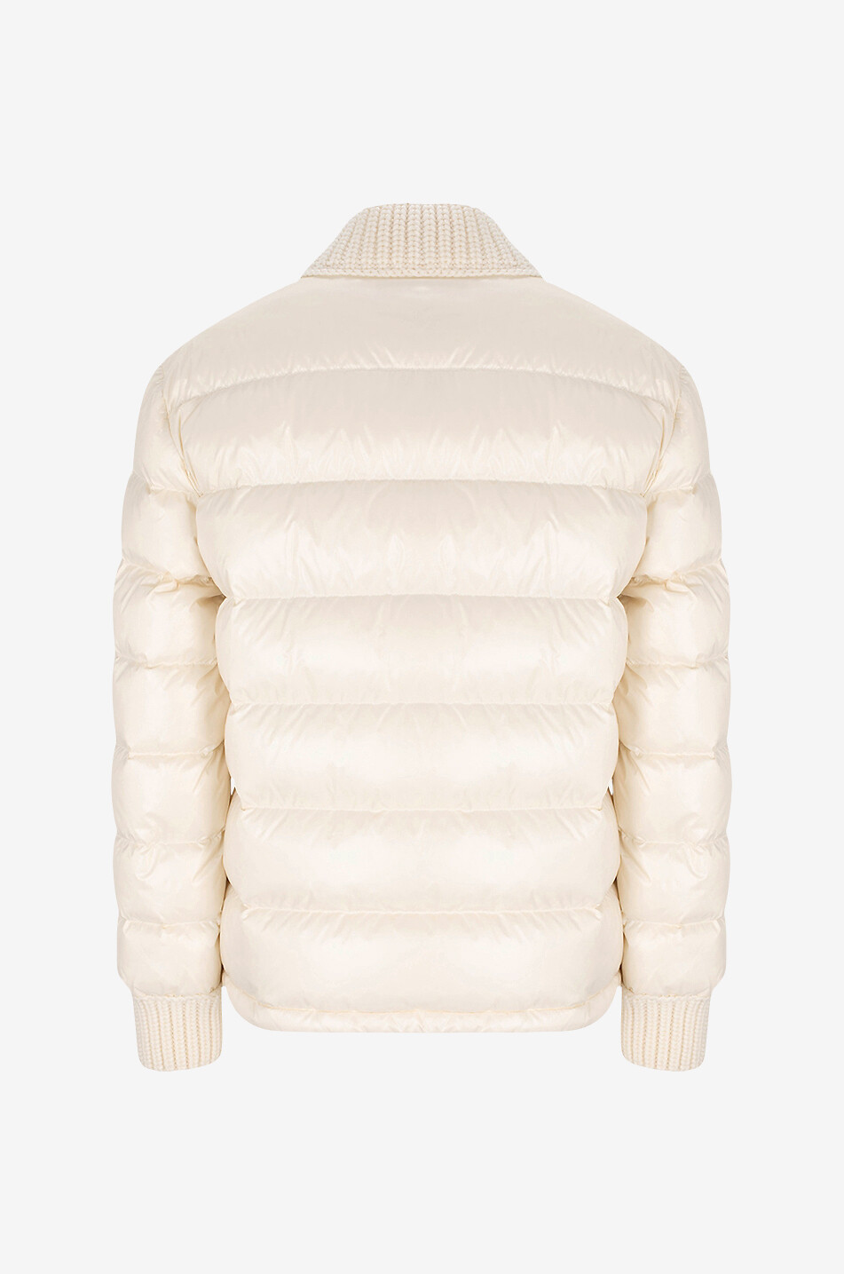 MONCLER Doudoune courte ornée de maille côtelée Arcelot Femme BLANC 2