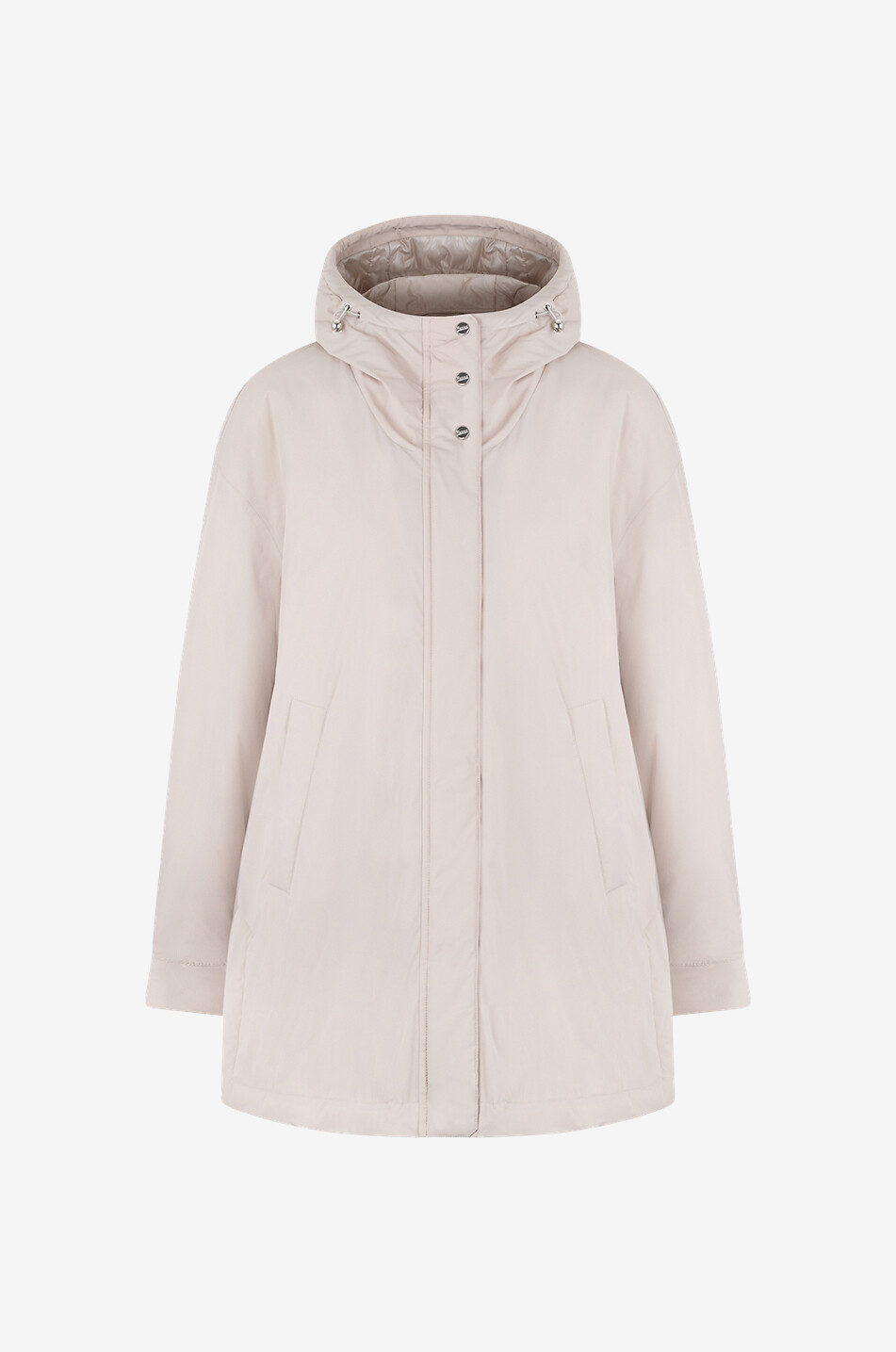 HERNO Parka mi-longue trapèze Resort Packable Femme Beige clair 1