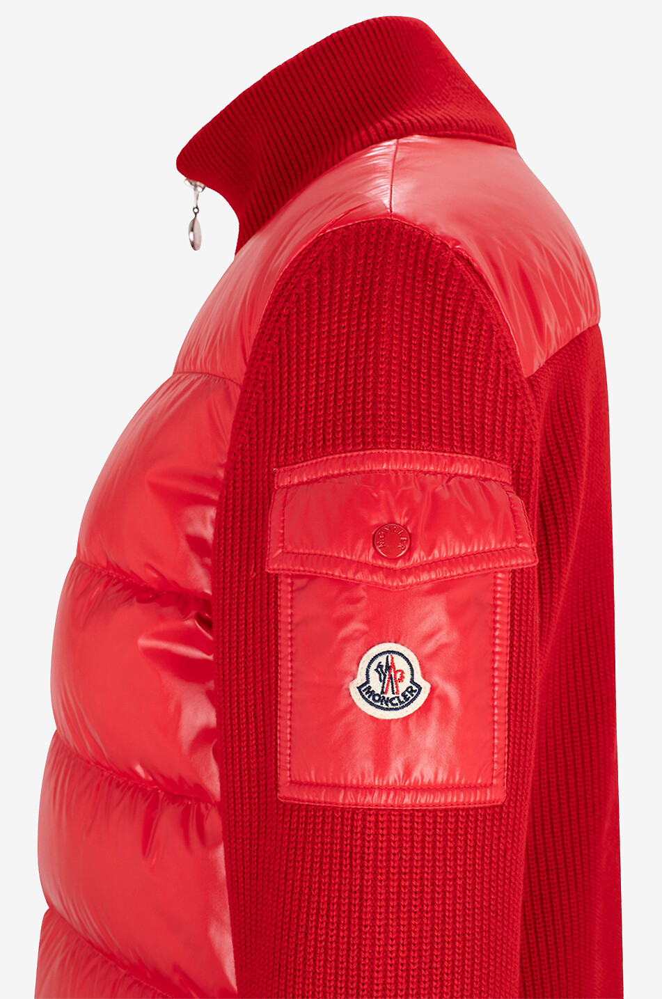 MONCLER Suit jacket style cardigan with down parts Women RED 3