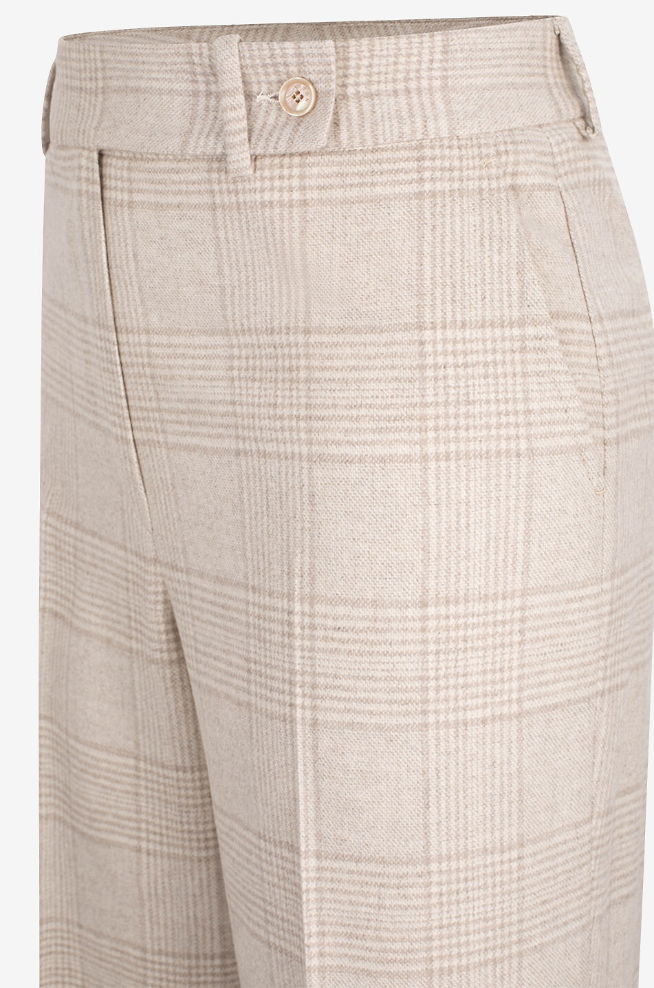 KITON Checked wide-leg wool and cashmere trousers Women MULTI COLOURED 3