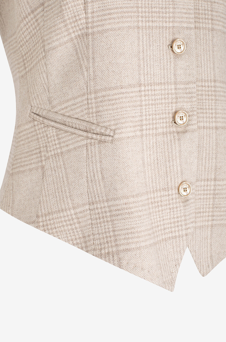 KITON Checked wool and cashmere waistcoat Women MULTI COLOURED 3