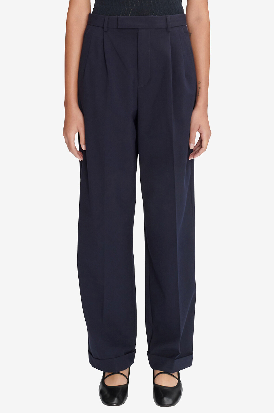 A.P.C. Fliessende Bundfaltenhose Marissa Damen DUNKELBLAU 2