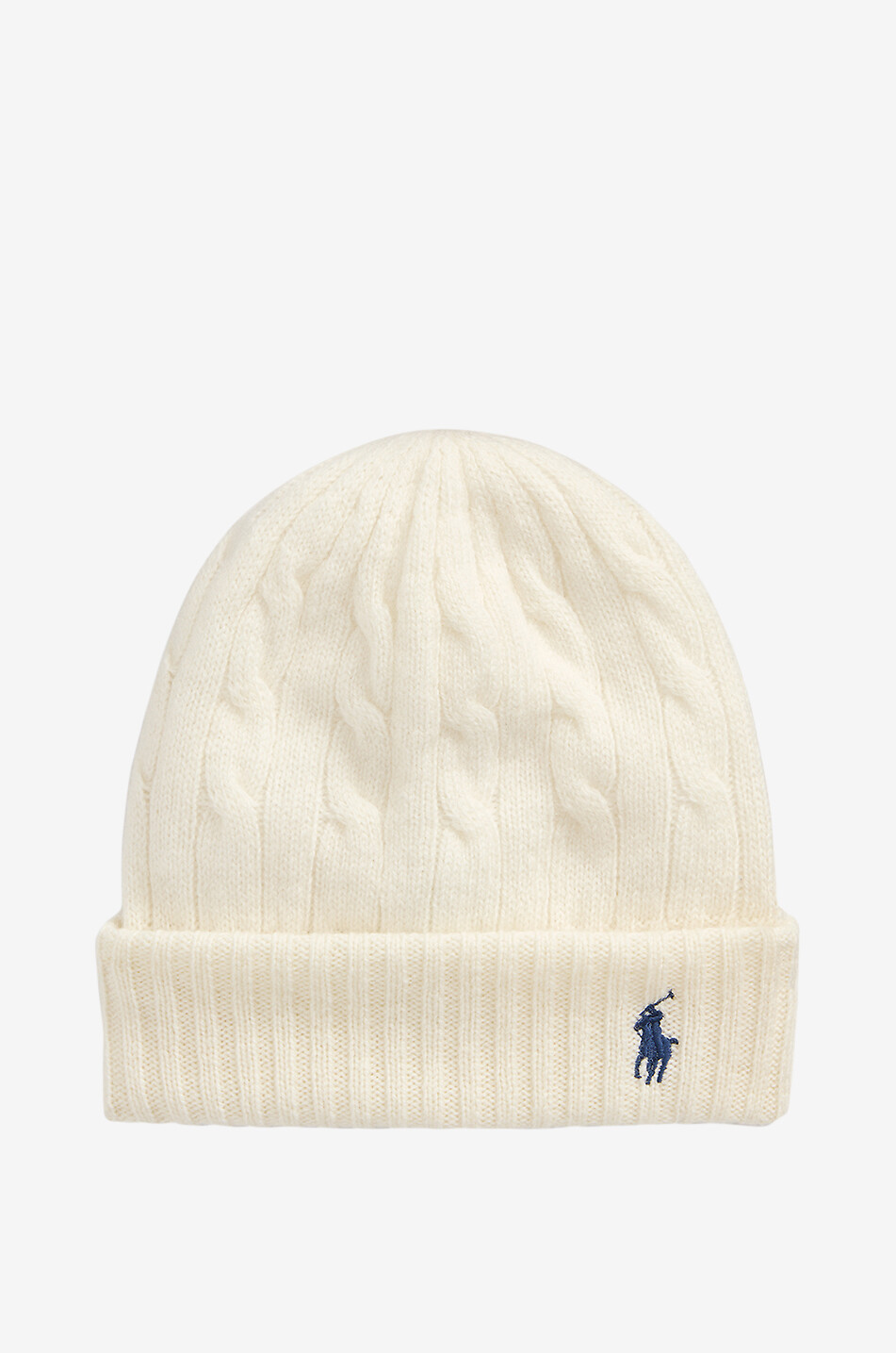 Pony cable-knit wool and cashmere beanie