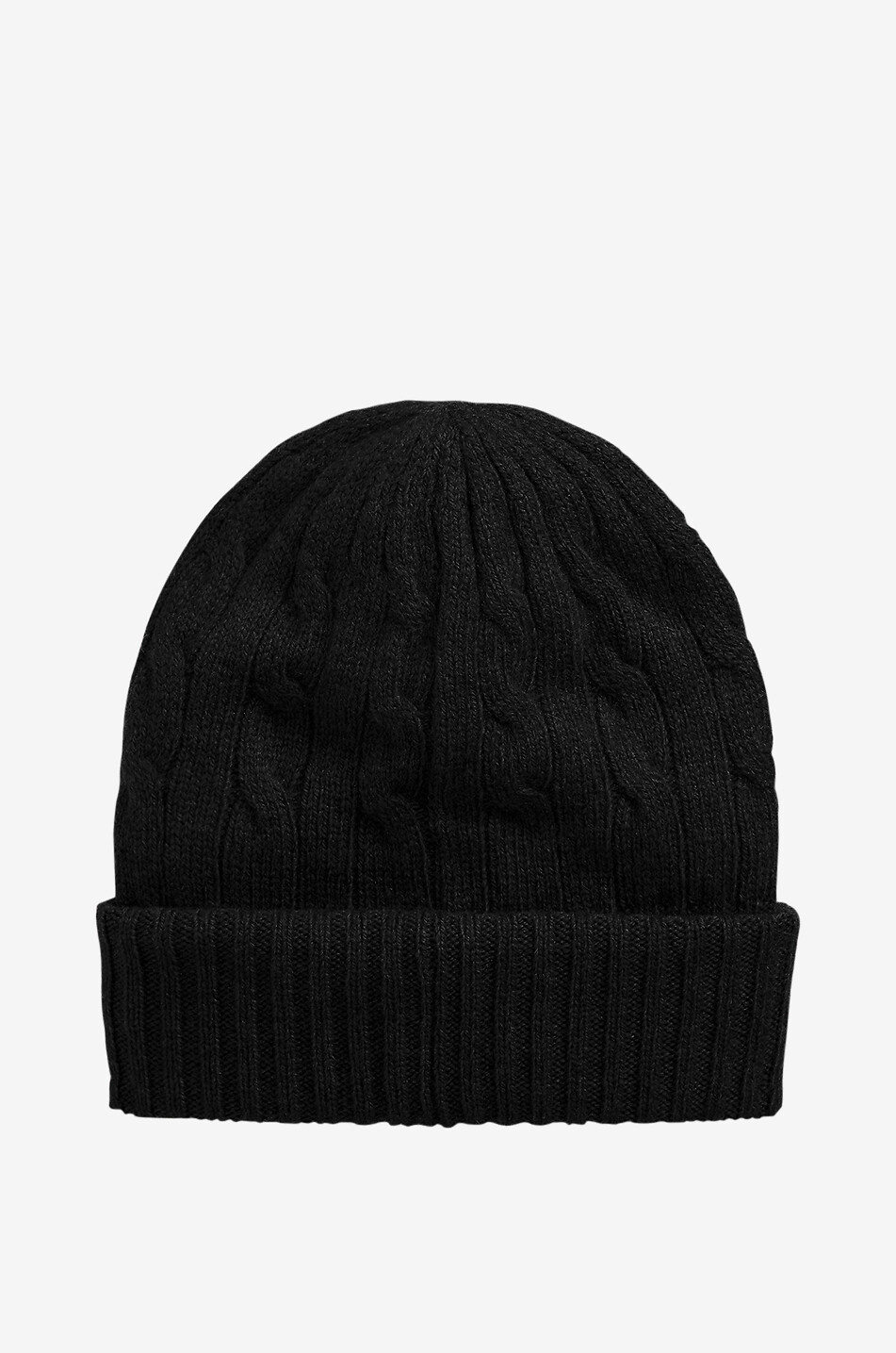 Pony cable-knit wool and cashmere beanie