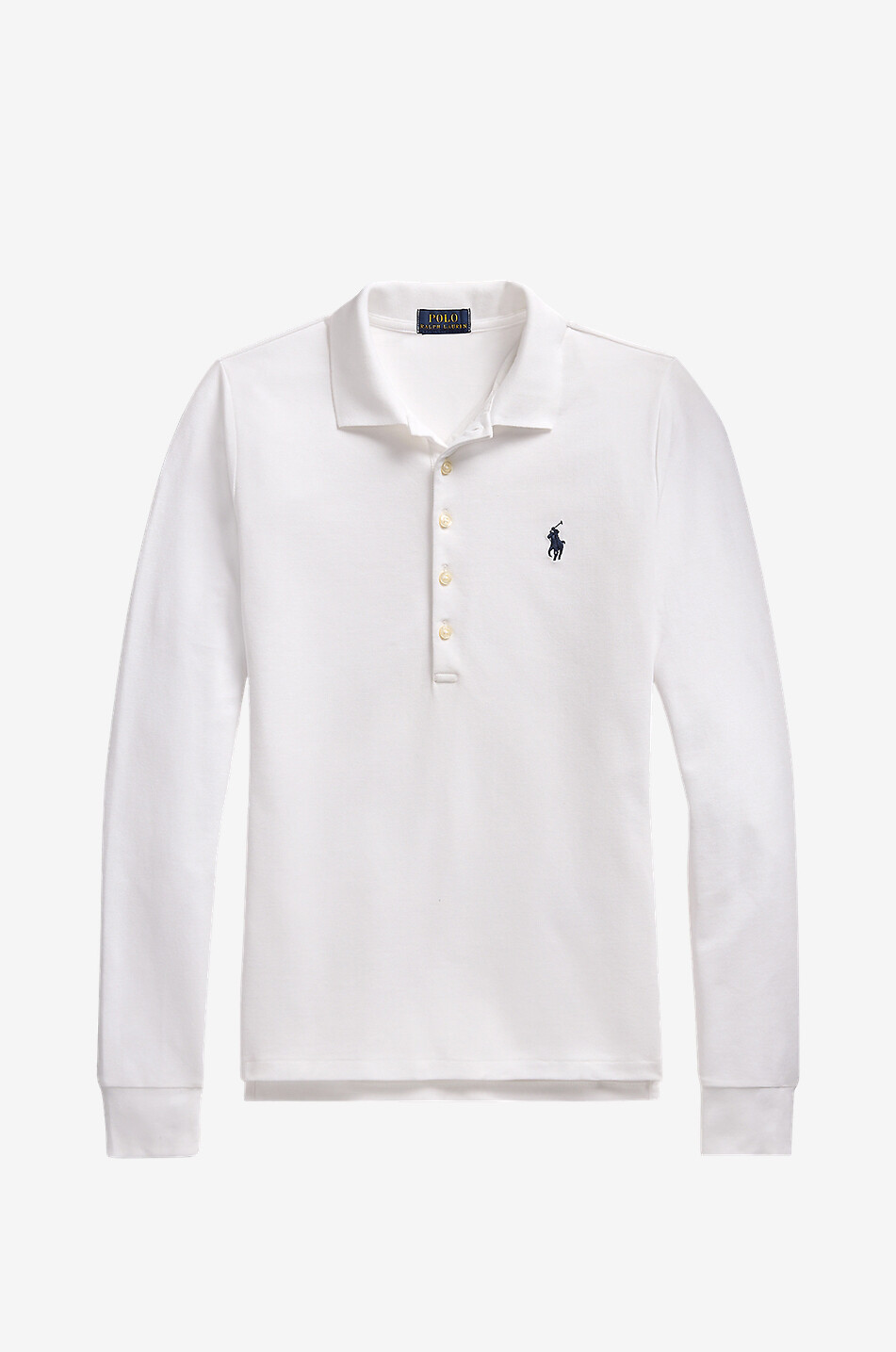 Pony long-sleeved stretch polo shirt