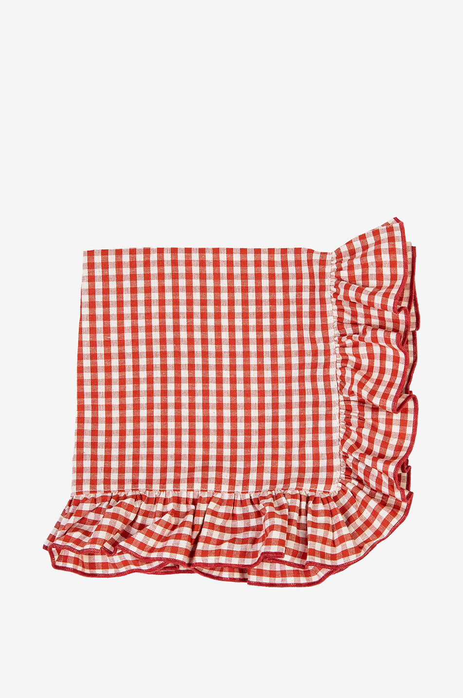 BORGO DELLE TOVAGLIE Karierte Baumwollserviette Gitane Vichy Rosso Haus ROT 1