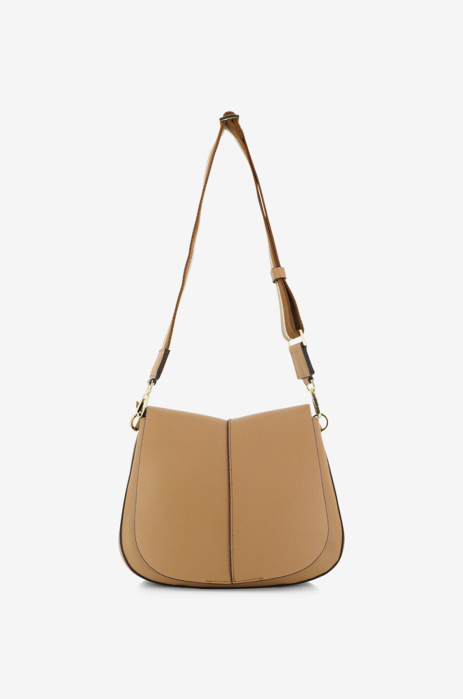 Schultertasche aus genarbtem Leder Helena Round