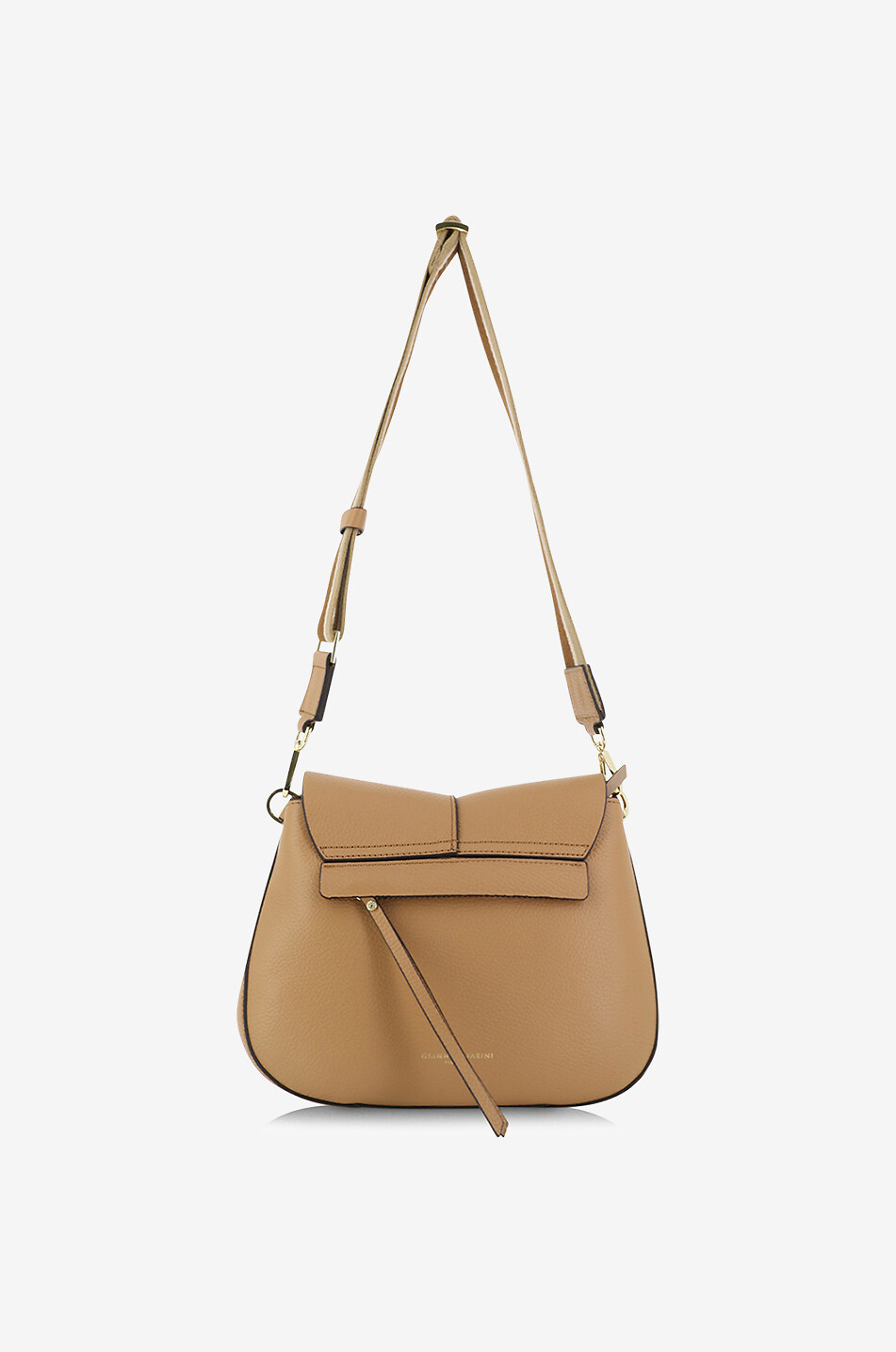 GIANNI CHIARINI Schultertasche aus genarbtem Leder Helena Round Damen HELLBRAUN 3