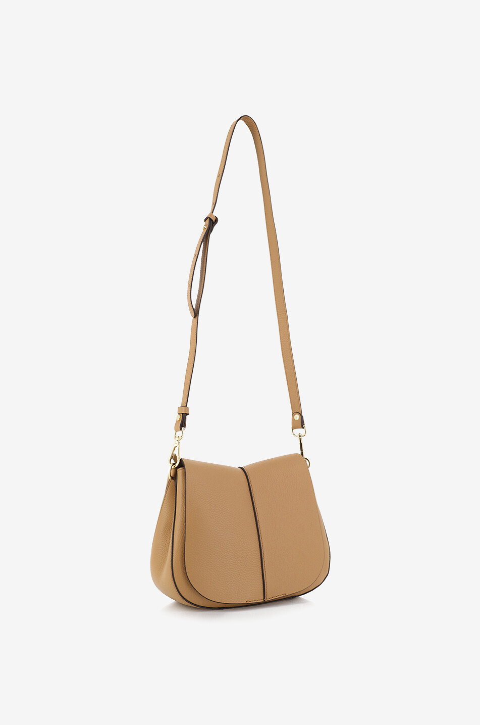 GIANNI CHIARINI Schultertasche aus genarbtem Leder Helena Round Damen HELLBRAUN 5