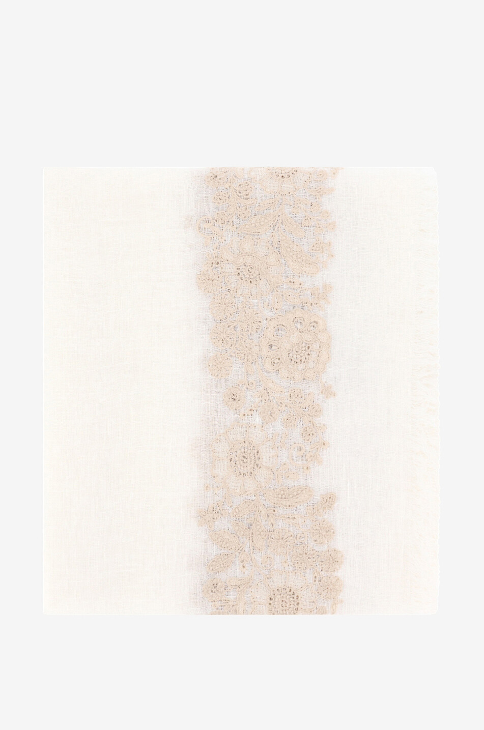 GAYNOR Invite shawl with lace detailing Women Light beige 1