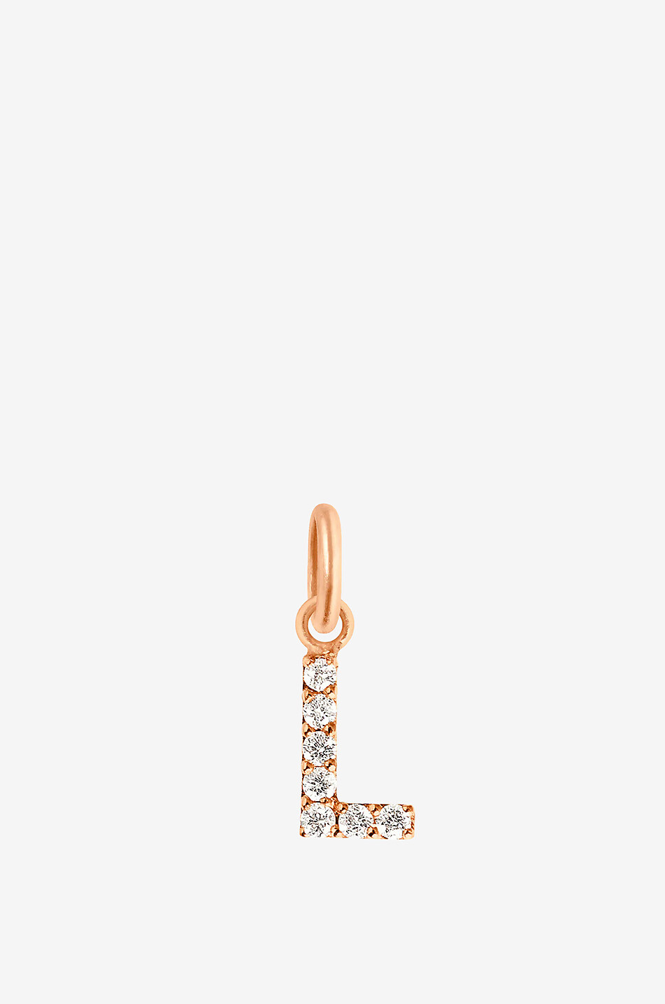 GIGI CLOZEAU Anhänger aus Roségold und Diamanten Lucky Letter L Damen ROSA 1