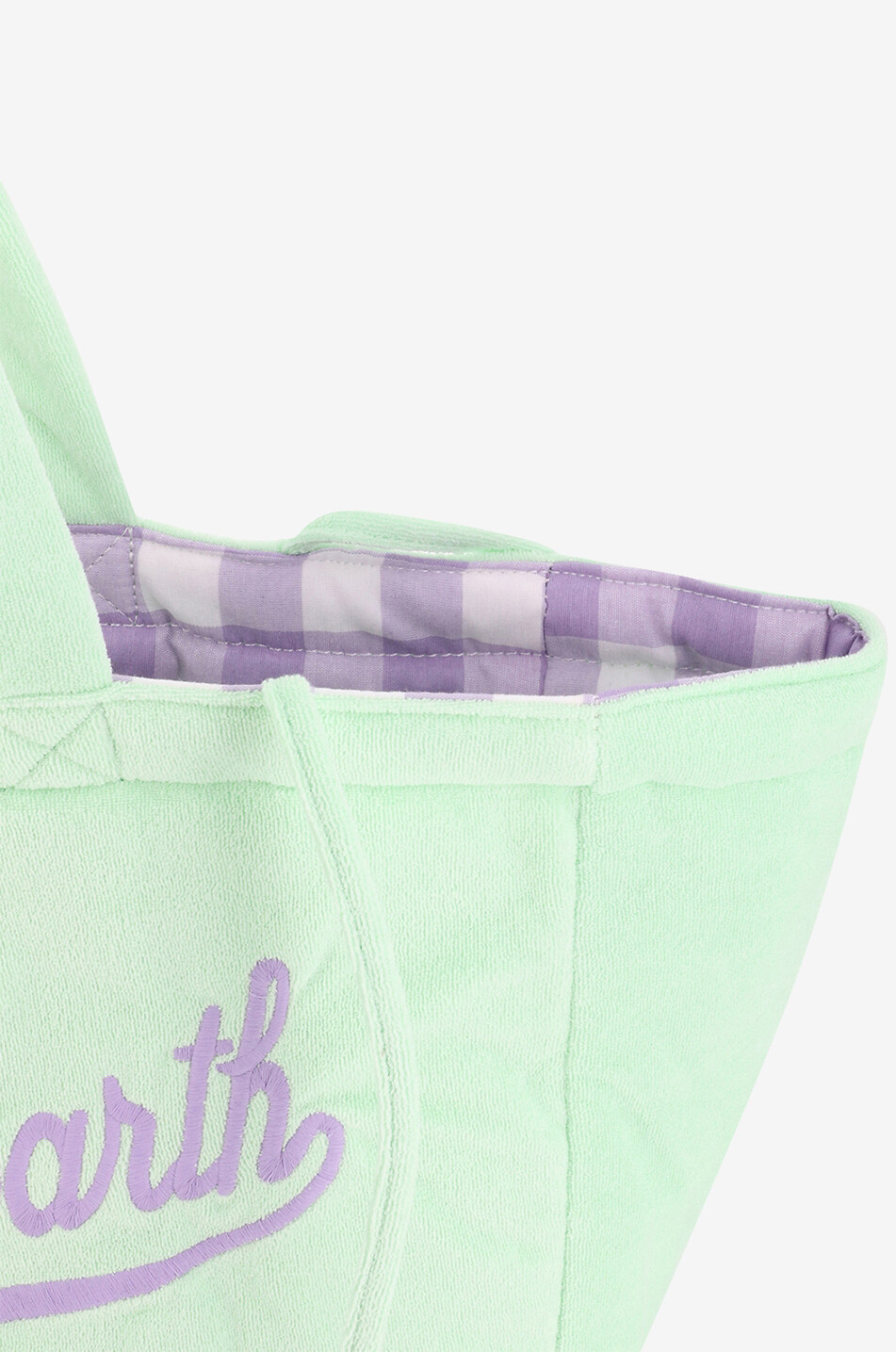 MC2 SAINT BARTH Terry Vichy reversible cotton tote bag Women MULTI COLOURED 5