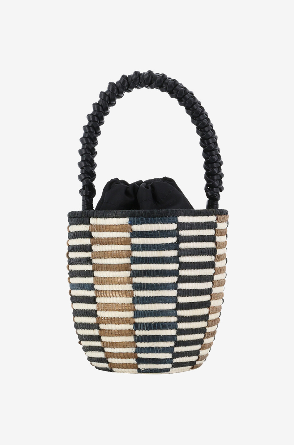 Handtasche aus Sisal mit Schachbrettmuster Lunchpail