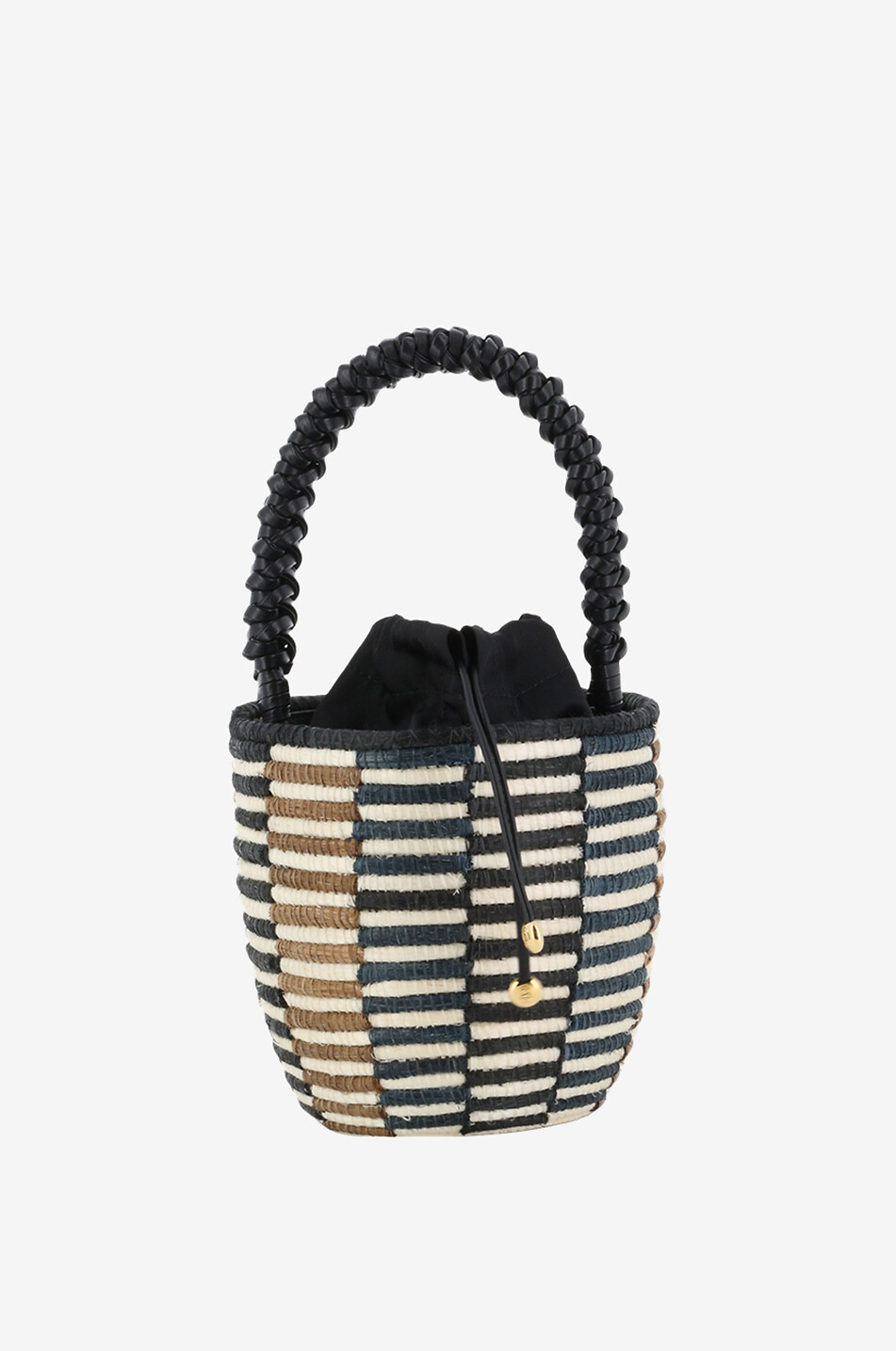 Handtasche aus Sisal mit Schachbrettmuster Lunchpail