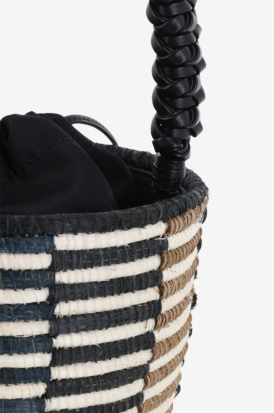 Handtasche aus Sisal mit Schachbrettmuster Lunchpail