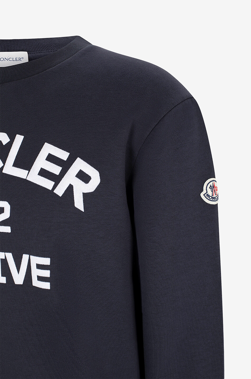 MONCLER 1952 ARCHIVE flock print adorned crewneck sweatshirt