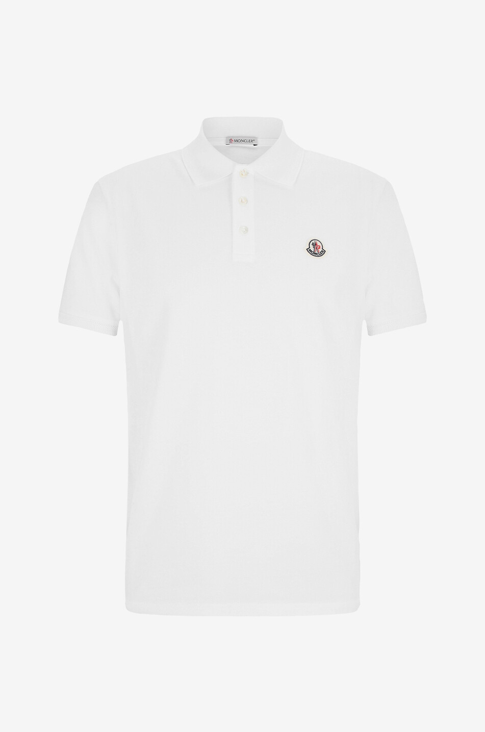 Polo en coton piqué à manches courtes patch coq et chevrons