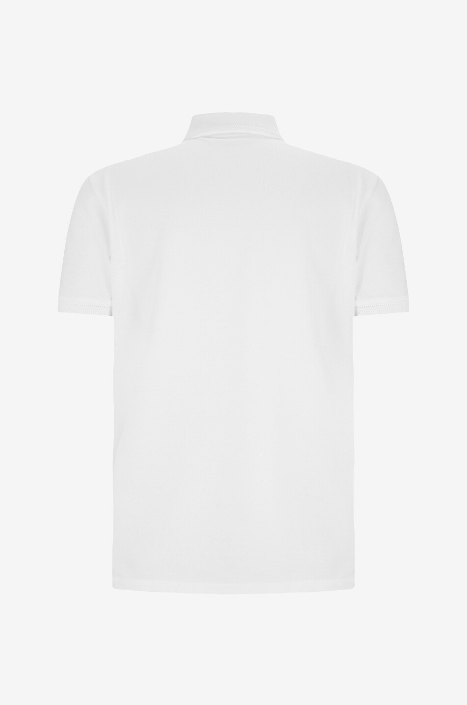 MONCLER Rooster patch and herringbone cotton piqué short-sleeve polo shirt Men WHITE 2