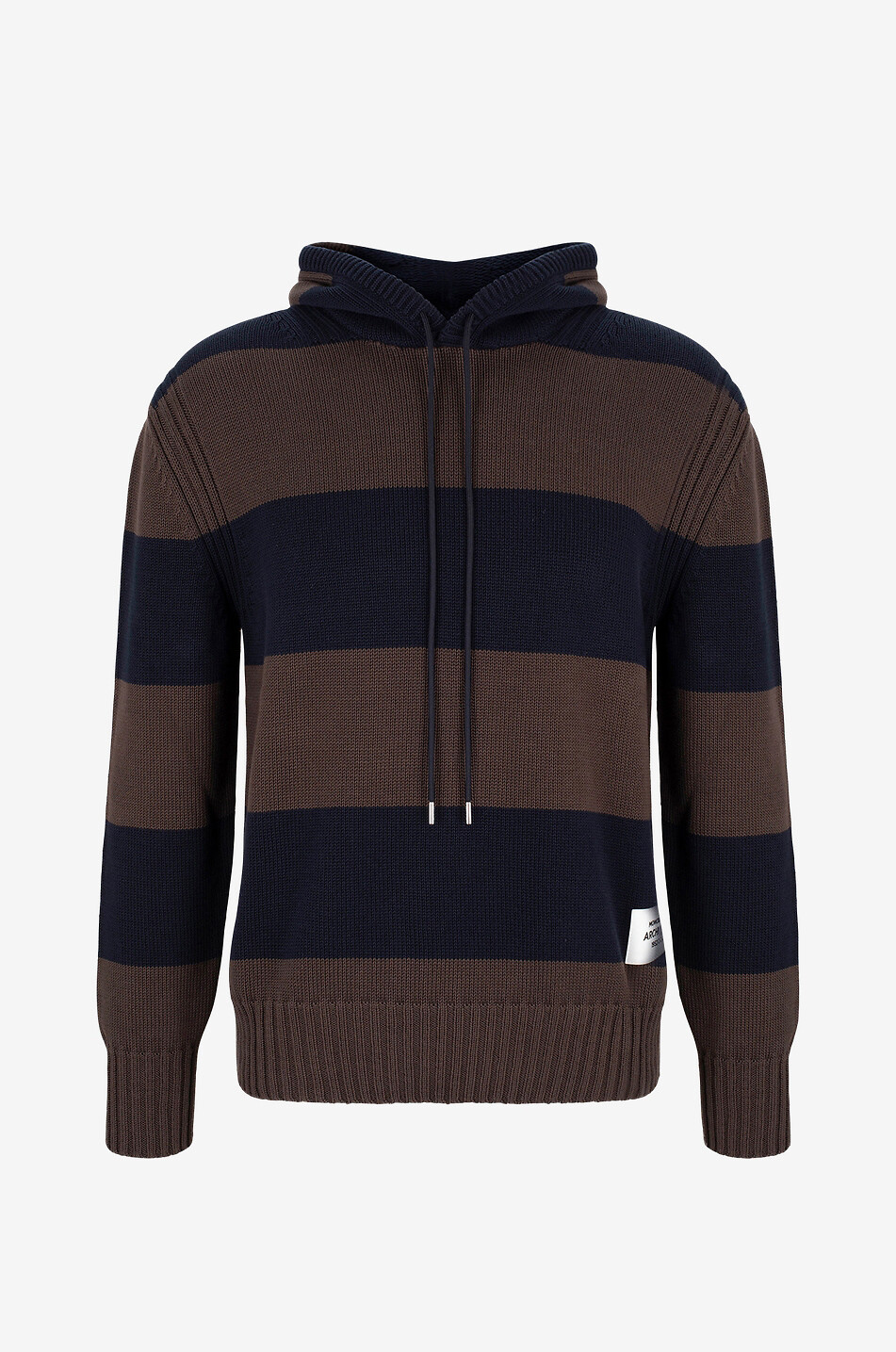 Breit gestreifter Baumwoll-Kapuzenpullover MONCLER ARCHIVE