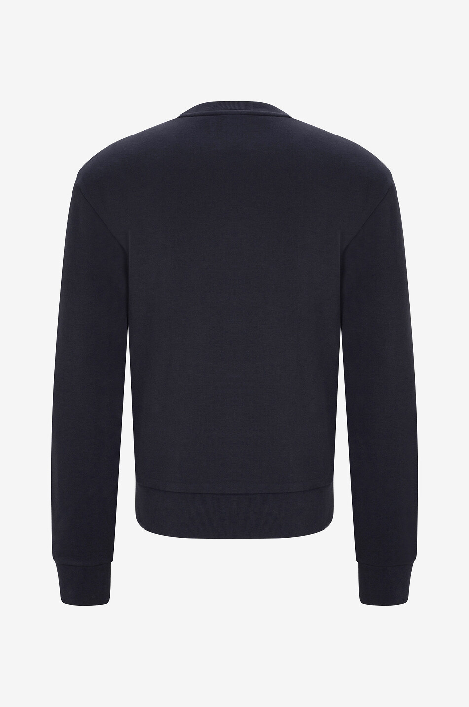 MONCLER Sweat-shirt à col rond floqué et brodé patch logo Homme BLEU FONCE 2