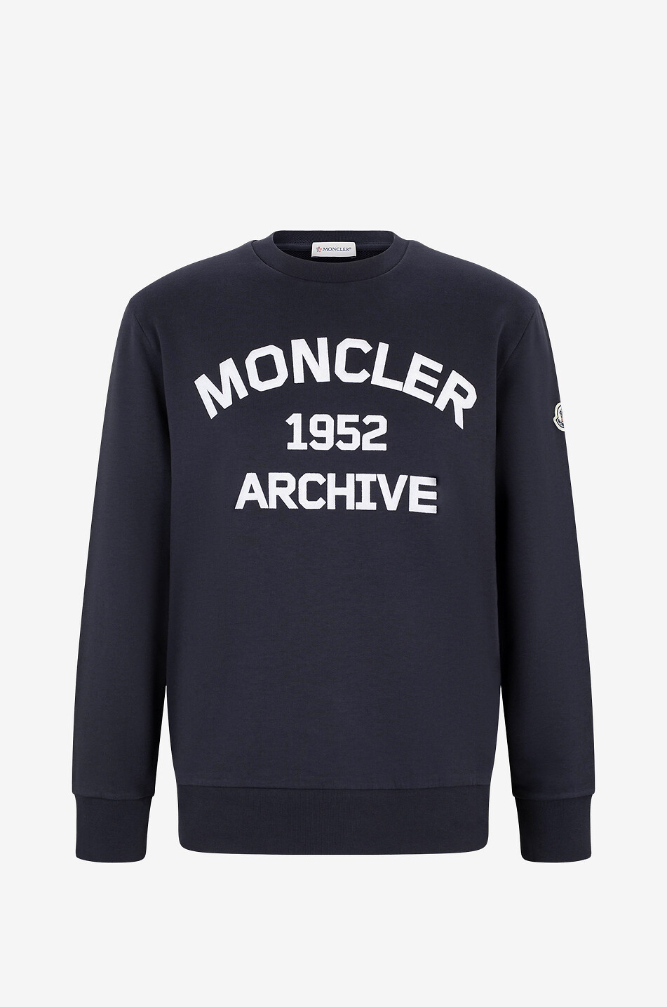 MONCLER 1952 ARCHIVE flock print adorned crewneck sweatshirt