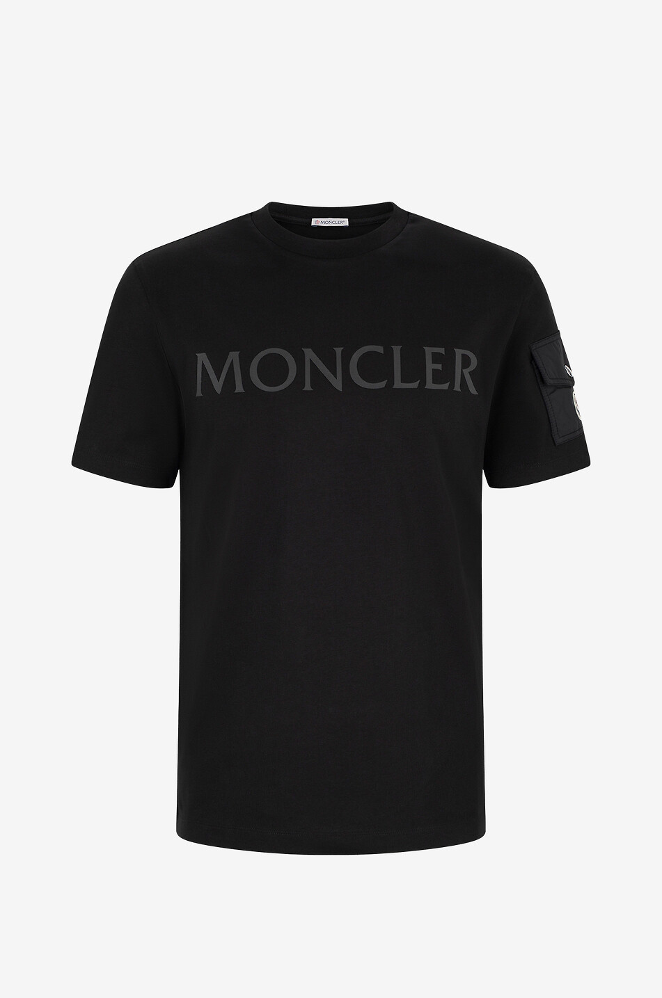 MONCLER T-Shirt mit Logoprint und Cargotasche Herren SCHWARZ 1