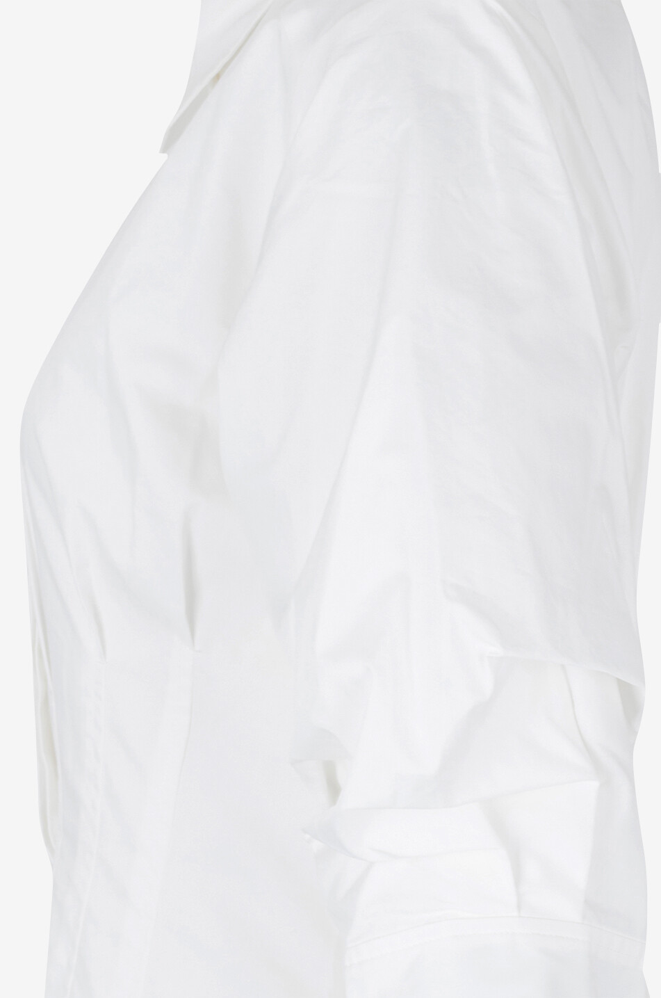 SIMKHAI Jazz cinched midi shirt dress Women WHITE 7
