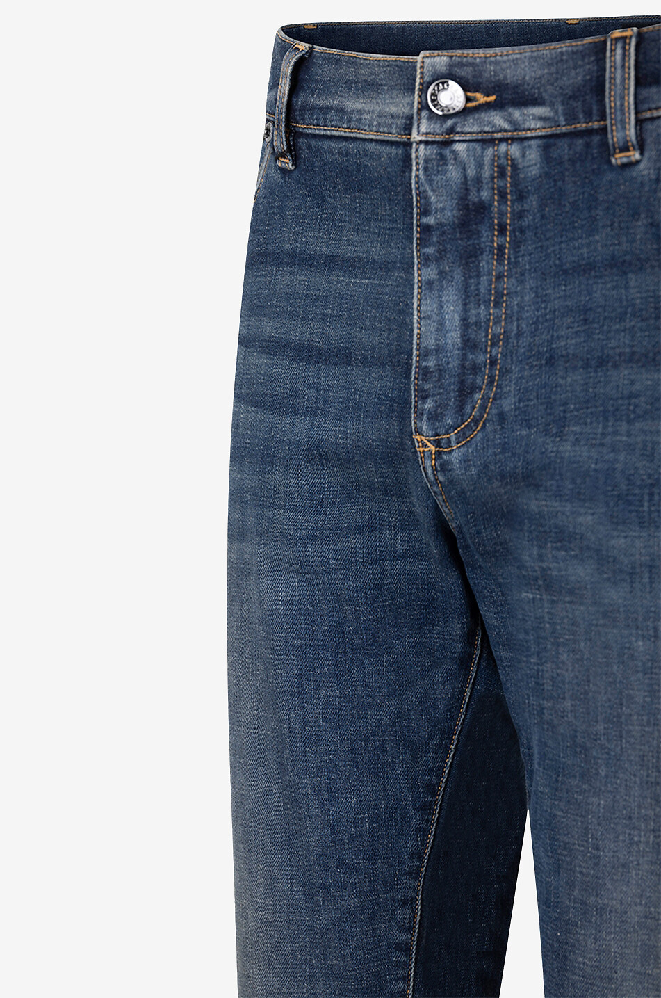 DOLCE & GABBANA Ausgewaschene Jeans mit Logoplättchen Slim Herren DUNKELBLAU 3