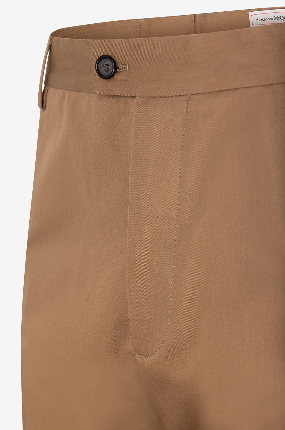 ALEXANDER McQUEEN Pantalon chino droit décontracté Camera Strap Homme CAMEL 3